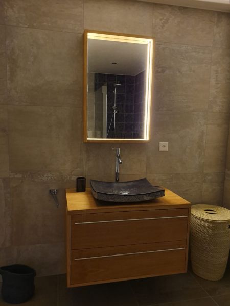  cabinet and LED mirror design L'atelier de fanny